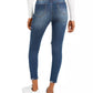 Calça jeans skinny desgastada de cintura alta da Vanilla Star Juniors, tamanho 13, azul