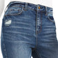 Calça jeans skinny desgastada de cintura alta da Vanilla Star Juniors, tamanho 13, azul