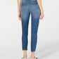 Calça jeans feminina com cinto Vanilla Star, azul, tamanho 9