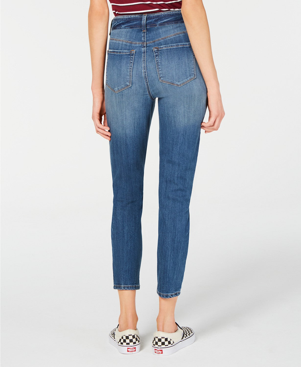 Calça jeans feminina com cinto Vanilla Star, azul, tamanho 9