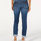 Calça jeans feminina Vanilla Star com punho rasgado, azul, tamanho 1