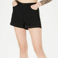 Shorts jeans com cintura média e punho Vanilla Star Juniors, preto, tamanho 7