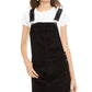 Vestido de macacão de veludo cotelê Vanilla Star Juniors, preto, tamanho 3