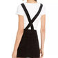 Vestido de macacão de veludo cotelê Vanilla Star Juniors, preto, tamanho 3