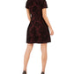 Vestido feminino Vince Camuto Burnout Lace Fit &amp; Flare, cor carvão, tamanho 16