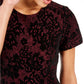 Vestido feminino Vince Camuto Burnout Lace Fit &amp; Flare, cor carvão, tamanho 16
