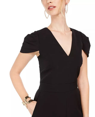 Macacão feminino Vince Camuto com pernas largas, preto, tamanho 6