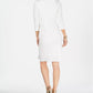 Vestido tubinho com babados angulares Vince Camuto feminino, branco, tamanho 2