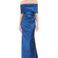 Vestido feminino Vince Camuto ombro a ombro azul escuro tamanho 10