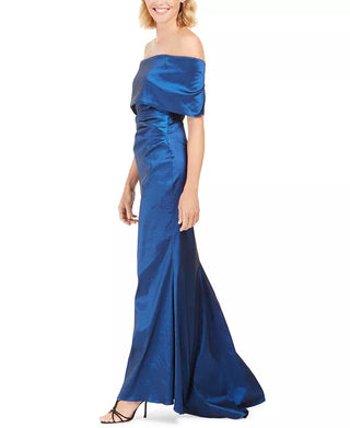 Vestido feminino Vince Camuto ombro a ombro azul escuro tamanho 10