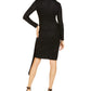 Vestido feminino Vince Camuto com glitter falso, preto, tamanho 8