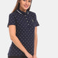 Polo Tommy Hilfiger Plus com estampa de bolinhas, tamanho 3X, feminino, preto