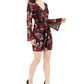 Vestido estampado floral Maiya da Guss para mulheres, preto, tamanho grande