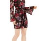 Vestido estampado floral Maiya da Guss para mulheres, preto, tamanho grande