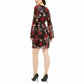Vestido estampado floral Maiya da Guess para mulheres, preto, tamanho médio