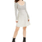 Vestido listrado Nash da Guess para mulheres, tamanho médio, marrom