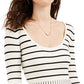 Vestido listrado Nash da Guess para mulheres, tamanho médio, marrom