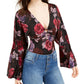 Body Guess Feminino com Estampa Floral Preto Tamanho X-G