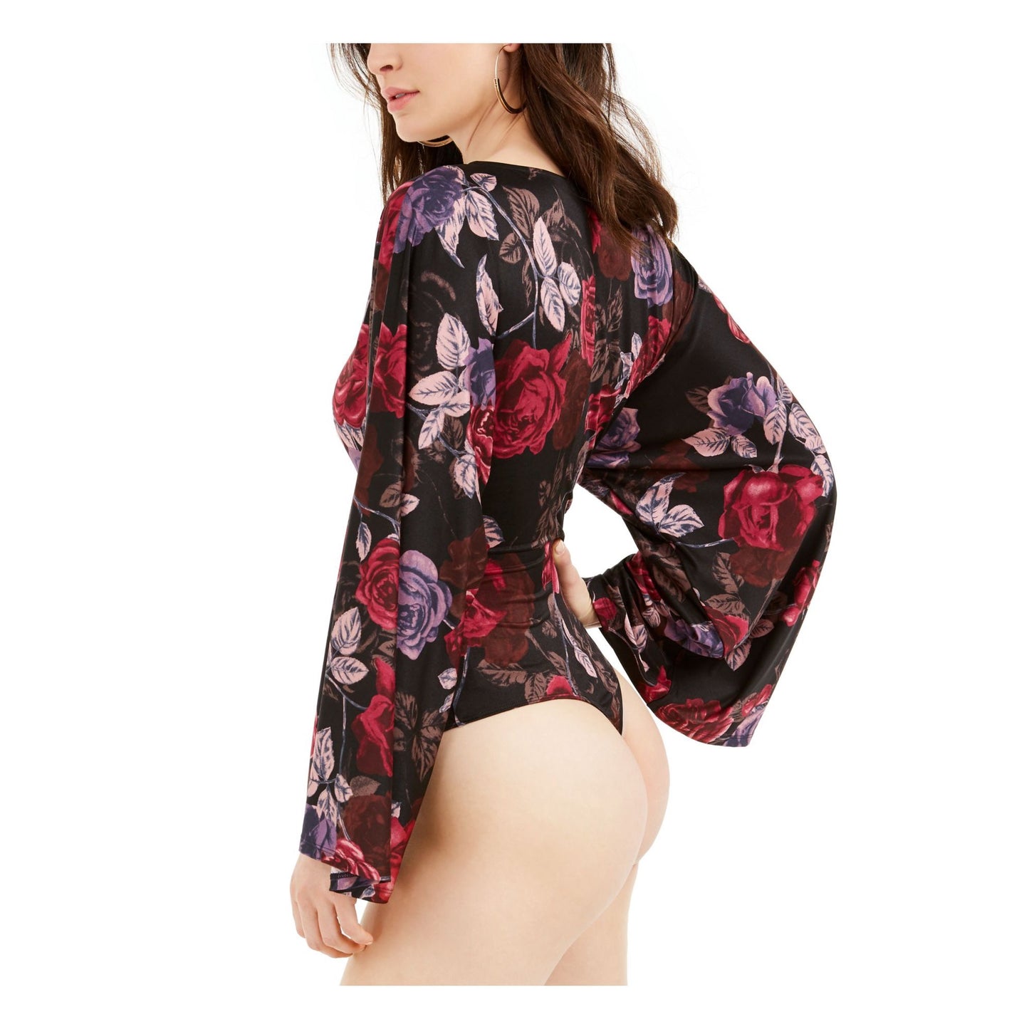 Body Guess Feminino com Estampa Floral Preto Tamanho X-G