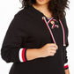 Vestido pulôver plus size com cadarço Tommy Hilfiger feminino, preto, tamanho 1X