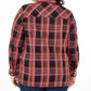 Tommy Hilfiger Plus Size Xadrez Botões Frontais Mangas Dobráveis ​​Algodão Top Vermelho Tamanho 0X