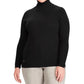 Calvin Klein Suéter Feminino Plus Size Gola Alta Preto Tamanho 0X