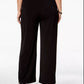 Calça feminina plus size NY Collection, perna larga, preta, tamanho 2X