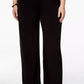 Calça feminina plus size NY Collection, perna larga, preta, tamanho 2X