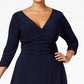 Vestido feminino plus size com babados e corte A, azul, tamanho XXX-G, da NY Collection