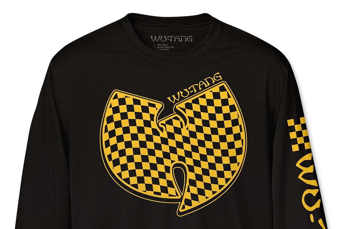 Camiseta masculina de manga comprida Wu Tang Clan, preta, tamanho pequeno