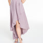 Vestido plissado alto-baixo feminino sem palavras, tamanho 5, lilás