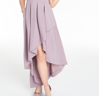 Speechless Women's Juniors' Pleated High-Low Gown  Lilac Size 5