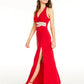 Vestido de festa infantil sem palavras com decote halter, vermelho, tamanho 1