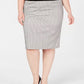 Calvin Klein Saia Plus Size Feminina com Acabamento Tubular Cinza Tamanho 14W