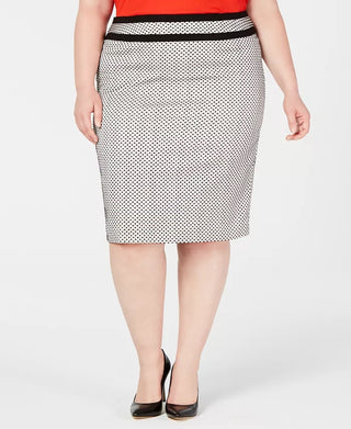 Calvin Klein Saia Plus Size Feminina com Acabamento Tubular Cinza Tamanho 14W