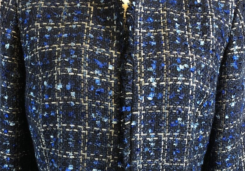 Jaqueta Calvin Klein Plus Size Tweed Azul tamanho 22