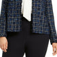 Jaqueta de tweed plus size feminina Calvin Klein azul tamanho 16W