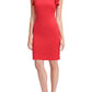 Vestido feminino plus size Tommy Hilfiger com mangas esvoaçantes e bainha, vermelho, tamanho 22