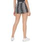 Shorts macios estampados Be Bop Junior's, preto, tamanho grande