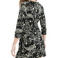 Vestido Paisley TwistFront Be Bop Juniors Preto Tamanho Grande