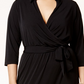 Vestido longo plus size feminino Ny Collection, preto, tamanho 1X