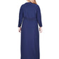Vestido longo plus size feminino NY Collection, azul marinho, tamanho 1X