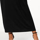Vestido longo feminino plus size franzido estilo império, preto, tamanho 1X, da NY Collection
