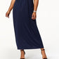 Vestido longo feminino plus size franzido estilo império, preto, tamanho 3X, da NY Collection