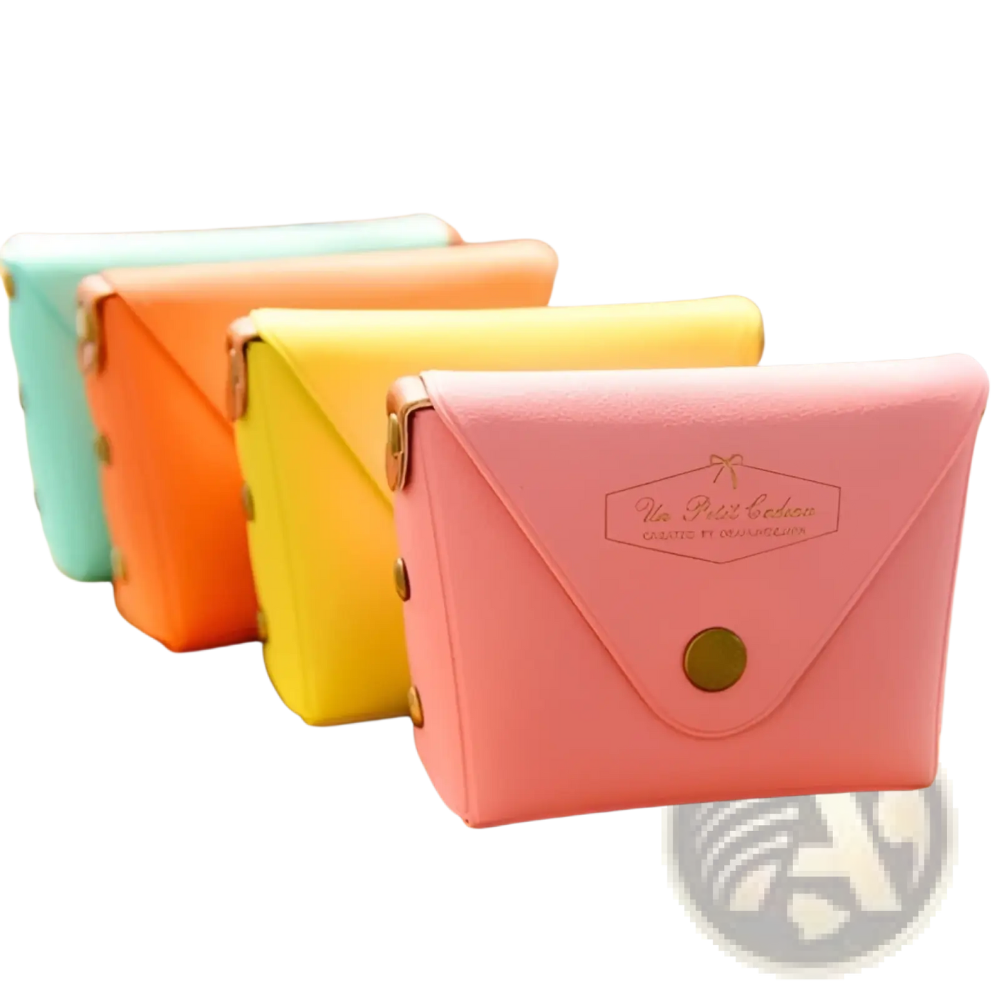 Macaron Pastel Leather and Pvc Coin Purse Set