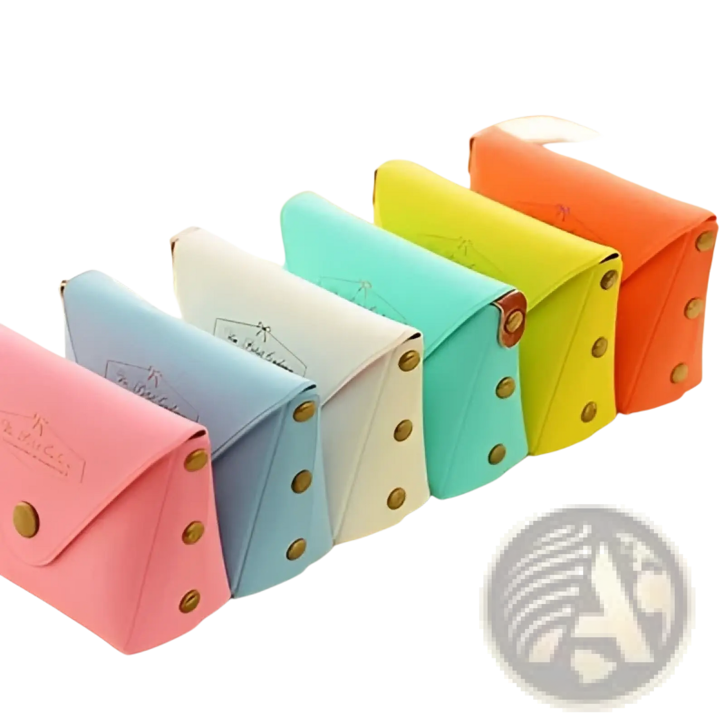 Macaron Pastel Leather and Pvc Coin Purse Set