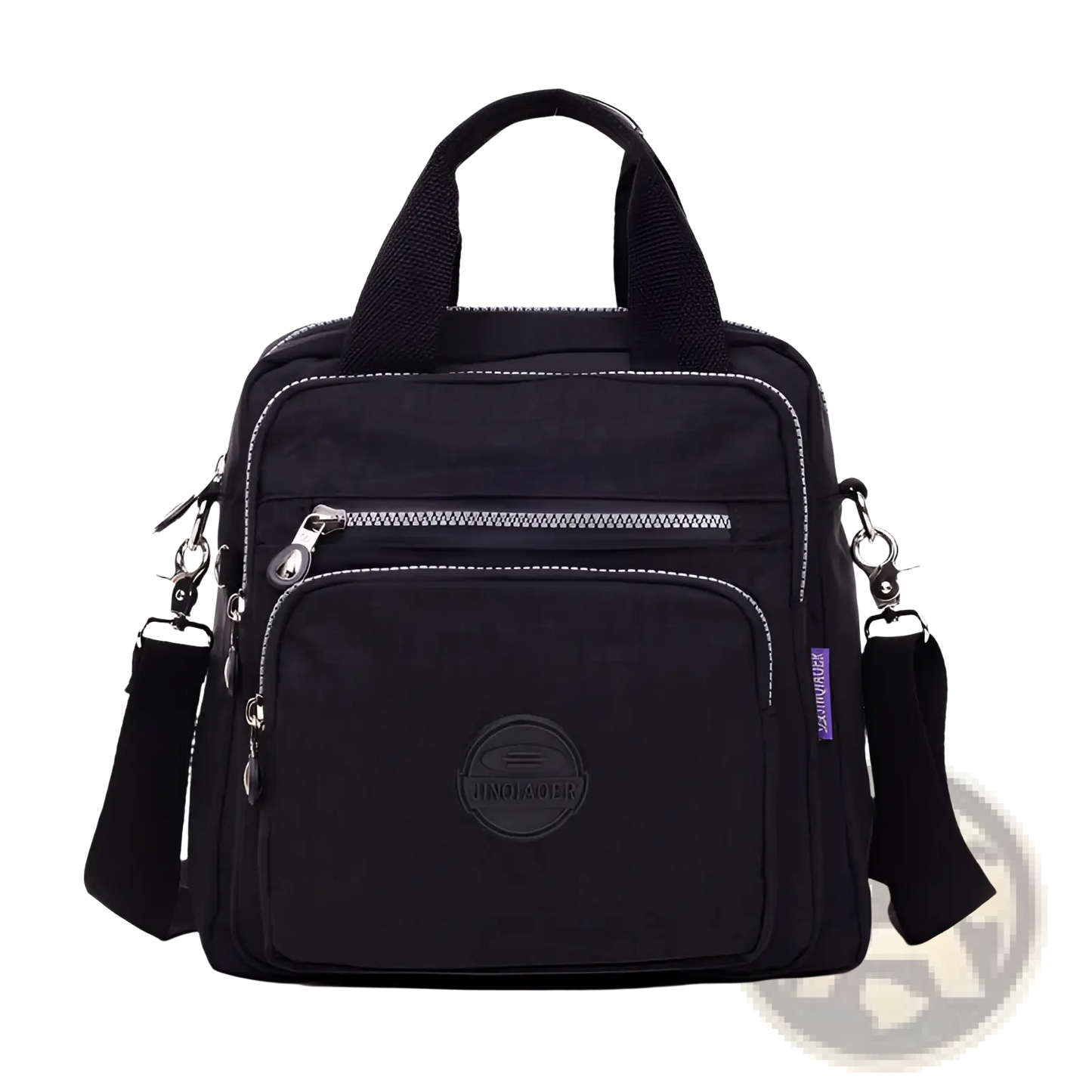 Magenta Multi-functional Nylon Crossbody Bag 25cm