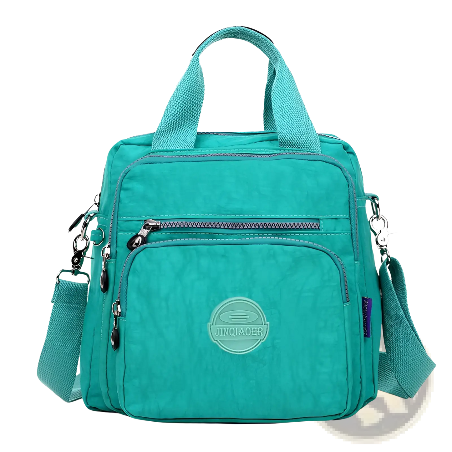 Magenta Multi-functional Nylon Crossbody Bag 25cm