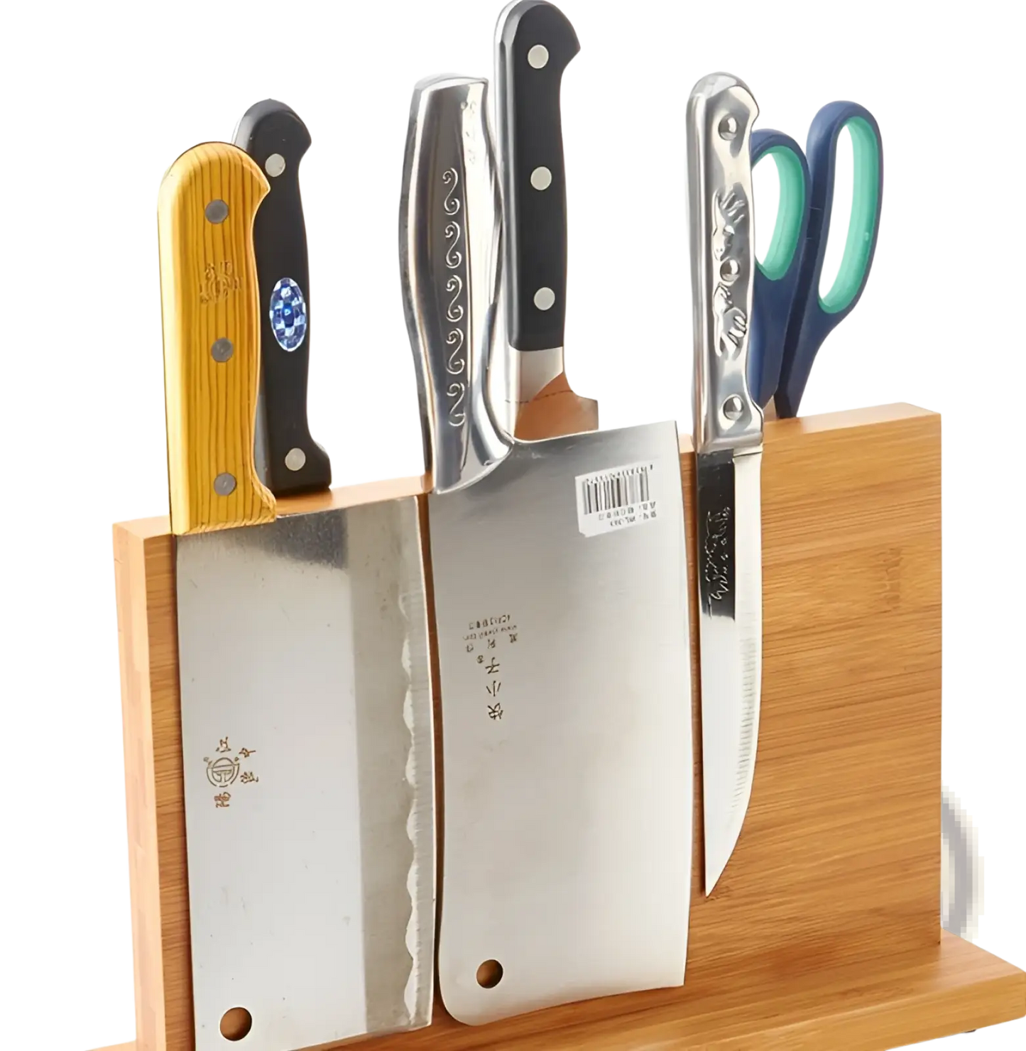 Magnetic Knife Holder Bamboo Universal Block 4 Sizes