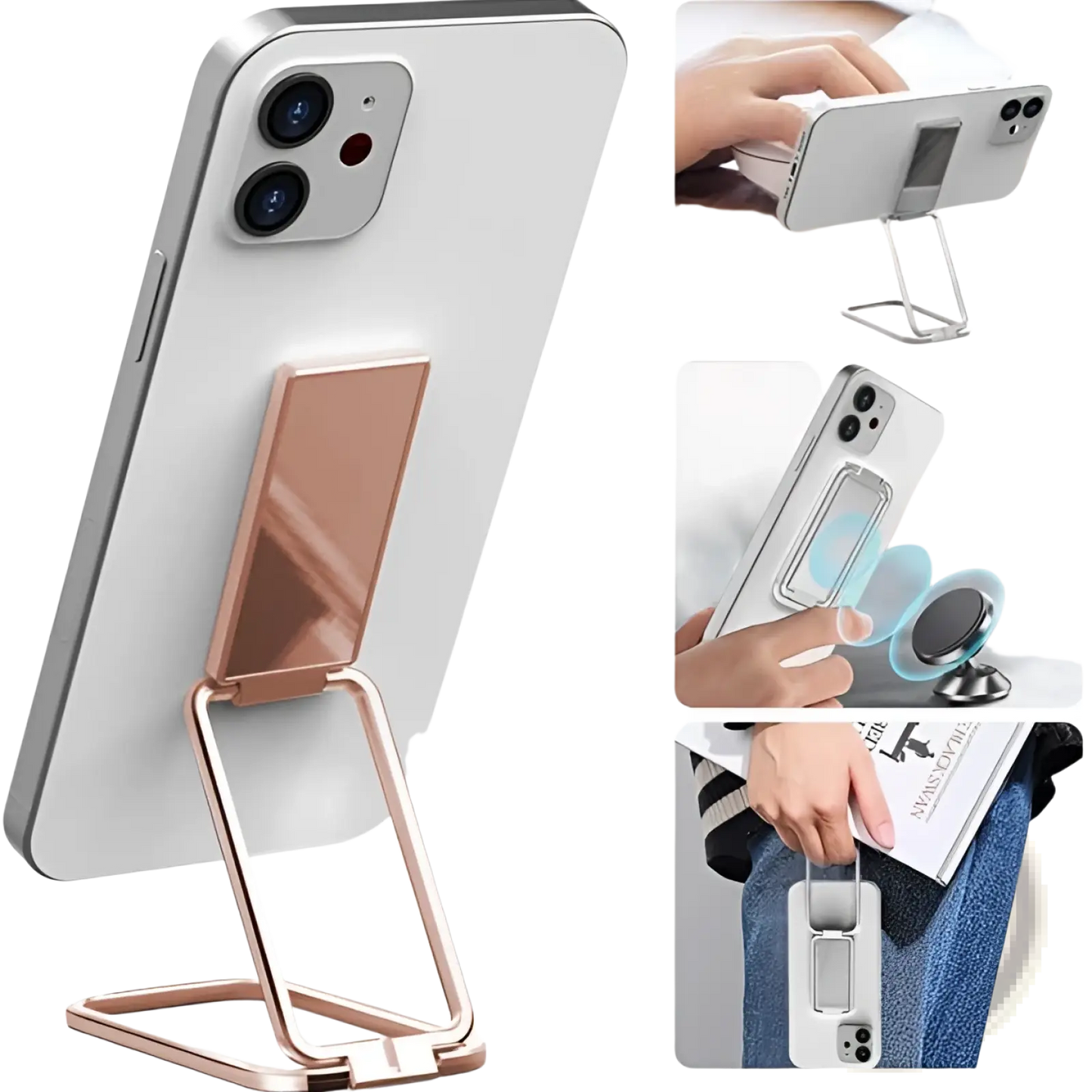 Magnetic Phone Ring Holder Foldable Desktop Stand